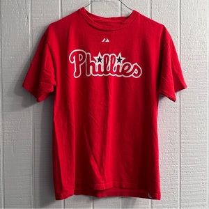 Philadelphia Phillies Roy Halladay 34 Majestic 2011 Shirt Youth Large